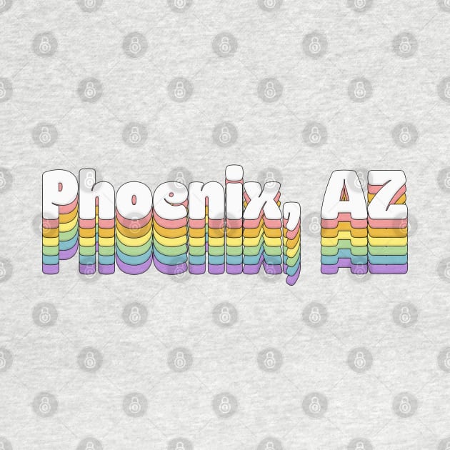 Phoenix, AZ  // Retro Typography Design by DankFutura